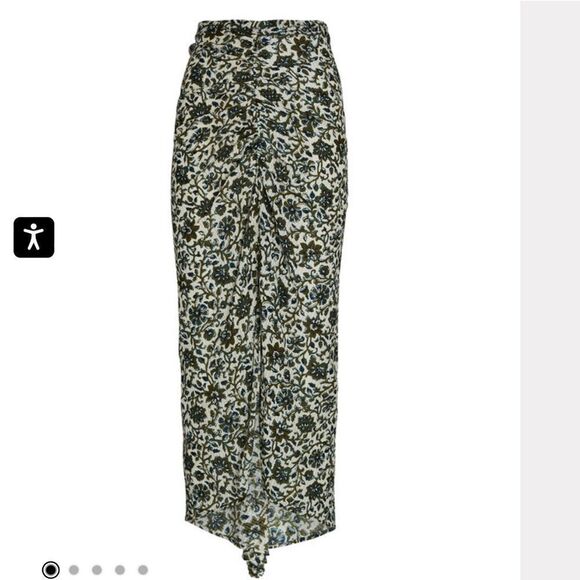 Veronica Beard Pixie Ruched Silk Midi Skirt - Picture 5 of 8